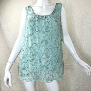 Carla Conti Silk Paisley Sleeveless Top
